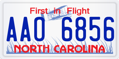 NC license plate AAO6856