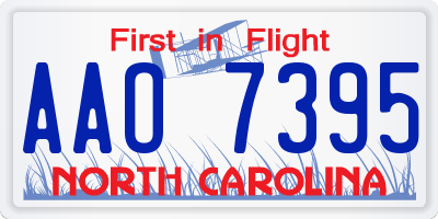 NC license plate AAO7395
