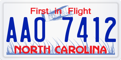 NC license plate AAO7412