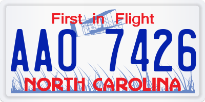 NC license plate AAO7426