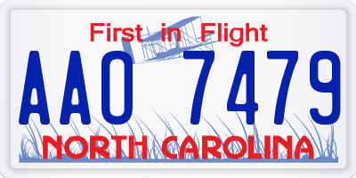 NC license plate AAO7479