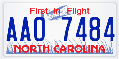 NC license plate AAO7484
