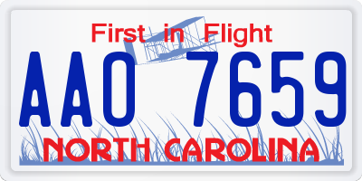 NC license plate AAO7659