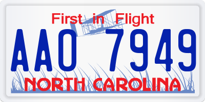 NC license plate AAO7949