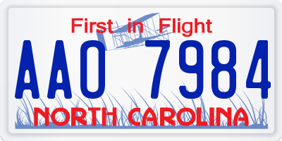 NC license plate AAO7984