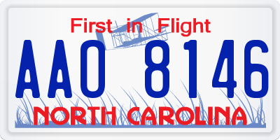 NC license plate AAO8146