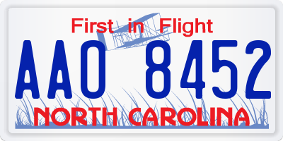 NC license plate AAO8452