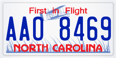 NC license plate AAO8469