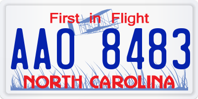 NC license plate AAO8483