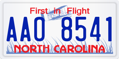 NC license plate AAO8541