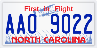 NC license plate AAO9022