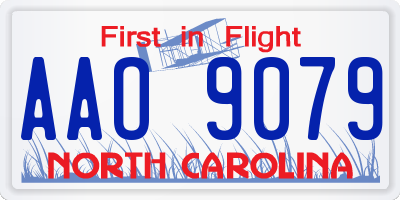 NC license plate AAO9079