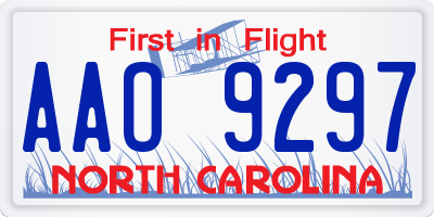 NC license plate AAO9297