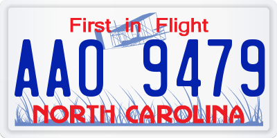 NC license plate AAO9479
