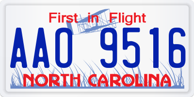 NC license plate AAO9516