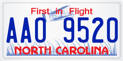 NC license plate AAO9520