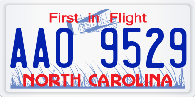NC license plate AAO9529