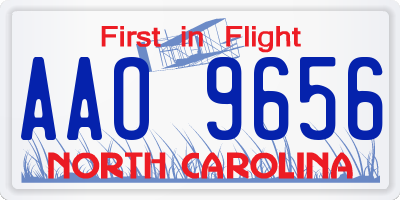 NC license plate AAO9656