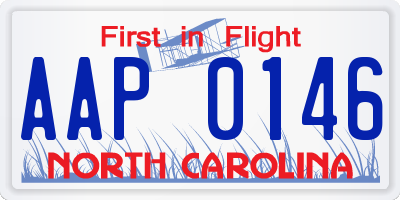 NC license plate AAP0146