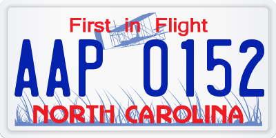 NC license plate AAP0152