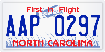 NC license plate AAP0297