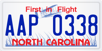 NC license plate AAP0338