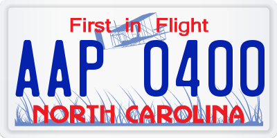 NC license plate AAP0400
