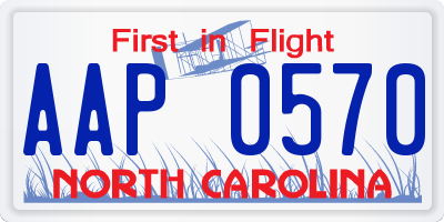 NC license plate AAP0570