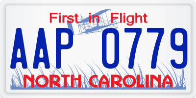 NC license plate AAP0779