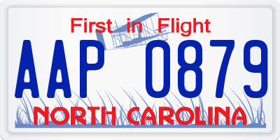 NC license plate AAP0879