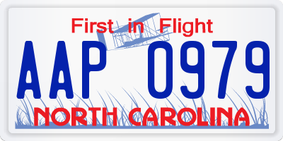 NC license plate AAP0979