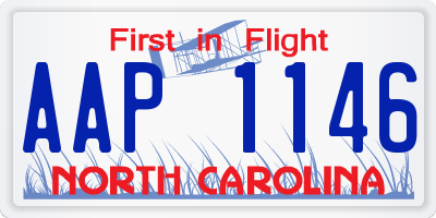 NC license plate AAP1146