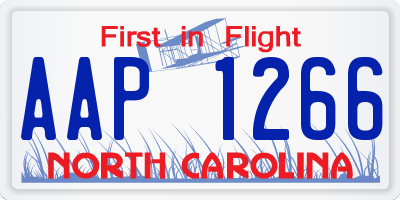 NC license plate AAP1266