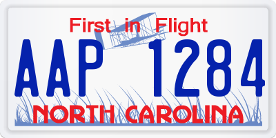 NC license plate AAP1284