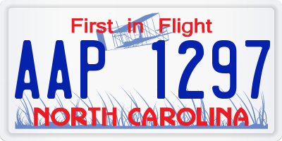 NC license plate AAP1297