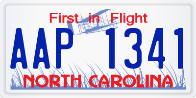 NC license plate AAP1341