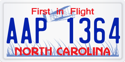 NC license plate AAP1364