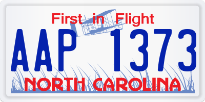 NC license plate AAP1373