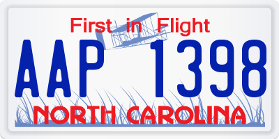 NC license plate AAP1398