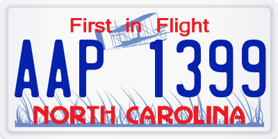 NC license plate AAP1399