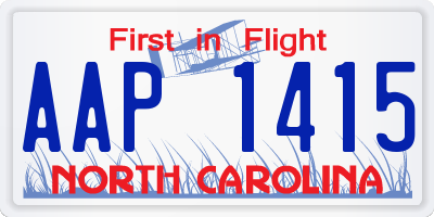 NC license plate AAP1415