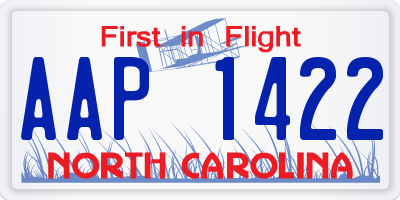 NC license plate AAP1422