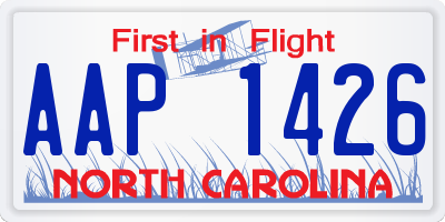 NC license plate AAP1426