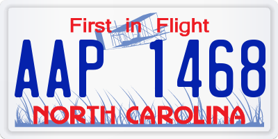 NC license plate AAP1468