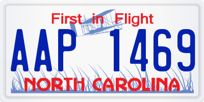 NC license plate AAP1469