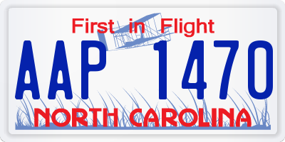 NC license plate AAP1470