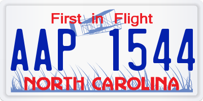 NC license plate AAP1544