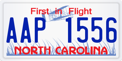 NC license plate AAP1556
