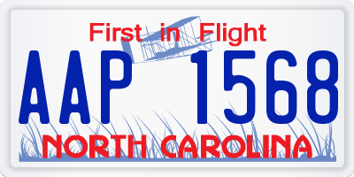 NC license plate AAP1568