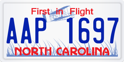 NC license plate AAP1697